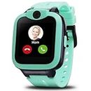 Easyfone Trackino KW2 4G Unlocked Smart Watch for Kids - 4G Phone Calling & Voice Message Chat, SOS Function with GPS and Pedometer, Children’s Mobile Phone Alternative (Green)