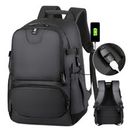 Men Travel School Bag 17.3 inch Laptop Backpack Waterproof Rucksack With USB