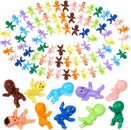 100 Mini Plastic Babies: Assorted Colors, Tiny King Cake Figurines for Baby Show