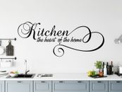 Kitchen Heart Of The Home Vinyl Wall Art Decor Quote Phrase Decal Sticker 013