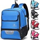 Youth Soccer Bag - Soccer Bags Baseball Backpack Volleyball & Football & Handball Sports with Ball Compartment Separate Training Equipment Storage Package Fit Boys Girls to All Sports Bag Gym(Blue)