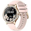 LIGE Smart Watch for Women, 1.32" HD Touchscreen Fitness Tracker with Blood Pressure/Heart Rate,Make Call Pedometer Ladies Smartwatch Compatible Android iPhone,Rose Gold