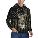LUMANSITTER Sports Hoodie Hooded Sweatshirts Pullover For Men, Camo Camouflage Retro Hunting Tactical Army American Flag, 5
