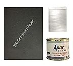 APAR Scratch filler putty Grey 200 gms 1 putty knife and 320 Grit sandpaper to Fill scratches and dent on car bike etc.