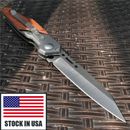 Assisted Folding Knives Wood Steel Handle 8cr15 Blade Hunting Tactical Knife Edc