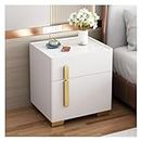 Coffee Table, Coffee Bedroom Bedside Table Mobile Dressers Bed Night Stand Storage Home Bedroom Safe Hidden Password Cabinet, Nightstand with Drawers (Color : White, Size : 40 * 40 * 50cm)