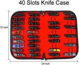 Knife Display Carry Case For 40 Pocket Knives Penknife Knife Roll Storage Bag