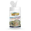 Cleno Wood & Laminate Furniture Wet Wipes Clean, Restore Polish & Protects, Tables/Chairs/Cupboard/Bedroom Furniture/Cabinets/Benches/Doors/Desks/All Types of Furniture - 50 Wipes (Ready to Use)