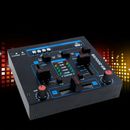 Mischpult 2-Kanal USB MP3 Player Partykeller DJ Equipment Mixer schwarz rot blau
