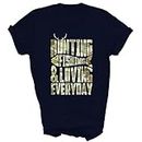 Hunting Fishing Loving Every Day Fathers Day Camo Fisherman Gift Unisex Shirt Women Men T-Shirt (Navy;3XL)