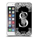 Head Case Designs Officially Licensed Nature Magick Letter S B & W Monogram Flowers 2 Soft Gel Case Compatible with Apple iPhone 6 Plus/iPhone 6s Plus