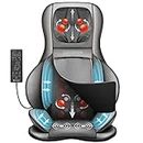 COMFIER Massager Chair with Heat, Shiatsu Neck Back Massager Portable with Compress & Rolling,Massage Chair Pad for Full Back, Neck & Shoulders,Full Body Pain
