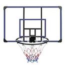 AOKUNG Wall-Mounted Basketball Hoop, 45 "x 29" shatterproof Back, Folding Hoop, Durable Hoop and All-Weather net for Indoor and Outdoor use