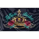 Tattoo Studio Flagge einzigartiges Design, 3x5 Fuß / 90x150 cm Größe EU Made