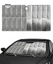 YAKEFLY Foldable Car Sun Shade Car Windshield Sun Shade,Reflective Car Shade Front Windshield to Blocks Harmful UV Rays,Auto Front Window Sun Shade Car Window Shades Windshield Cover