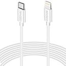 Amozo Type-C To Lighting TPE Cable | 27W Fast Charging, 480Mbps Data Transfer Speed | Compatible With IPhone 14 13 12 11 Pro Max Xr Xs 8 7 6, iPad, Pro, Mini, Ipad (1 Meter | White)