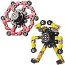 Transformable Fidget Spinners 2 Pcs for Kids and Adults Stress Relief Sensory Toys for Boys and Girls Fingertip Gyros for ADHD Autism for Kids Easter Gifts(Fidget Toys 2pc)…
