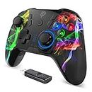 EasySMX Wireless PC Controller, Dual-Vibration Joystick Gamepad Computer Gaming Controller for PC Windows 7/8/10/11/12, Steam, PS3, Switch and Android- Black