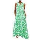 Deal of The Day Lightning Deals Robes de Soirée Femmes Plus Taille Imprimer Daily Casual Sleeveless Vintage Bohemian V Neck Maxi Dress Robe Cocktail Femme Chic Warehouse Amazon Warehouse Deals