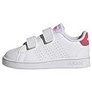 adidas Mixte enfant Advantage Cf I Sneaker, Ftwr White Real Pink Core Black, 27 EU
