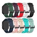 10PACK Bands Compatible for Donerton P22 P32 P36/KALINCO P22 Replacement Watch Straps 20MM Classic Soft Silicone Breathable Quick Fit Wristbands for Donerton & KALINCO P22 Smartwatch for Women Men