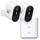 aosu Security Cameras Wireless Outdoor Home System, Real 2K HD Night Vision, No Subscription, 240-Day Battery Life, 166° Wide View, Spotlight & Sound Alarm, Motion Only Alert, Support 2.4G / 5G WiFi