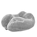 SYGA Love Travel Premium Pillow, Velvet Travel Head, Neck Adjustable Providing 360-Degree Chin Support Head Rest Pillow (Grey), Pack of 1