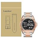 For Michael Kors Access Bradshaw Bands, Lamshaw Stainless Steel Metal Replacemet Straps for MK Access Touchscreen Bradshaw Smartwatch (metal-Silver-Rose Gold)