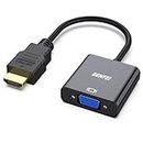 BENFEI Adaptador HDMI a VGA 1080P, para PC, TV, Ordenadores Portátiles y Otros Dispositivos HDMI - Negro