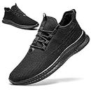 WYGRQBN Women Running Walking Shoes Fashion Sneakers Athletic Tennis Lace Up Breathable Gym Workout Jogging Casual Black US Size 9