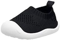 DEBAIJIA Unisex Baby Shoes Plattform, Bm02 Schwarz, 19 EU