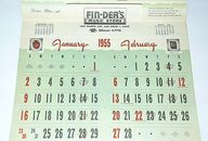 1955 Advertising Calendar Finder's Music Store San Diego Calif Colorful Pages