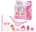 Zapf | BABY Born Accessoires Set 8 teiliges Puppenzubehör Set in grau rosa