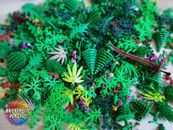 LEGO (75pcs) 65g Bulk - Foliage, Leaves, Trees, plants, bushes & Ferns Mix packs