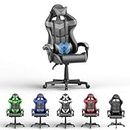 Soontrans Gaming Computer Chair,Game Chair,Ergonomic Gamer Chair,Racing Video Game Chair for Adults Teens with High-Back,Adjustable Headrest and Lumbar Support(Galaxy Grey)