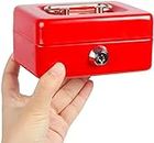 Marrone Mini Security Box - Portable Steel Petty Lockable Cash Money Coin Safe Security Box Household for Home Office Hotel Business Use