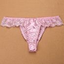 2 Pairs Girls 100% Silk Thongs Bikinis Underwear Panties Size 6-12 Pink Knickers