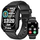 Smartwatch-Herren-mit-Telefonfunktion - 1,83 Zoll Touchscreen smart watch, 111+ Sportmodi, IP68 Wasserdicht Fitnesssuhr Schrittzähler mit Herzfrequenz,Blutsauerstoff,Schlafmonitor,für iOS Android