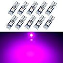1797 T5 LED Bulb Dashboard Dash Lights Pink Purple 3030 SMD Wedge Base for Car Truck Instrument Indicator Air Conditioning AC Lamp Auto Interior Accessories Kit Bright 12V 1W 10 Pack