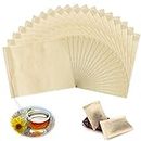 300 Pieces Tea Filter Bags Disposable Empty Tea Bags with Drawstring Seal Coffee and Loose Leaf Tea Bags Brown Natural Unbleached Tea Bags
