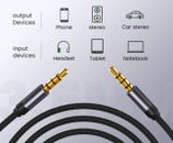 3.5mm to 3.5mm Cable Headphone Jack Audio Aux Male Speaker 0.5M