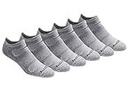 Saucony mens Multi-pack Mesh Ventilating Comfort Fit Performance No-show Socks, Grey Basic (6 Pairs), Shoe Size: 8-12