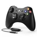 PSS Wireless Controller With Dongale Compatible Xbox 360/PC/Laptop Game Controller Gamepad Joystick Xbox Slim PC Windows 7, 8, 10 (Black)