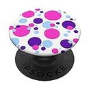 Rose Violet et Bleu Polka Dot Pop Sockets pour étui de téléphone PopSockets PopGrip Interchangeable
