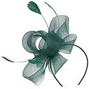 Beaupretty Fascinators Green Tea Party Fascinator Hat Headband Fascinator Hat Clip Flower Mesh Ribbons on a Headband and a Clip for Girls and Women Green Fascinator