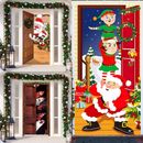 Funny Santa Christmas Outdoor Decor Christmas Door R9 Decoration Sticker W2 L9R2