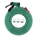 Cinagro 30 Meter Heavy Duty 3 Layered Braided PVC Garden Hose Pipe with 8 Mode Spray Gun, Tap Adapter & 3 Clamps, Water Pipe for Garden, Car Washing, Garden Pipe for Home (98.4 feet, 1/2 inch, Green)