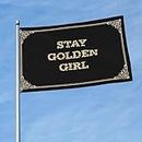 Home Bar Decor Stay Golden Girl Flag Garden Flags Funny Flags For Dorms (couleur : couleur, taille : 30 x 45 cm)