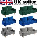 2/3 Seater Velvet Sofa with 2 Pillows Modern Couch Love Seat Settee Home Office