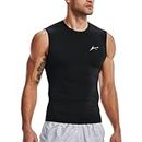 PROSHARX Sleeveless Compression Workout Shirts | Athletic Training Tank Top for Sports & Fitness (XX-Large) Black